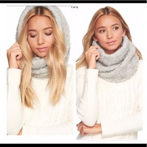 NWT $95 UGG Grey Lofty Snood Scarf Italian Mohair